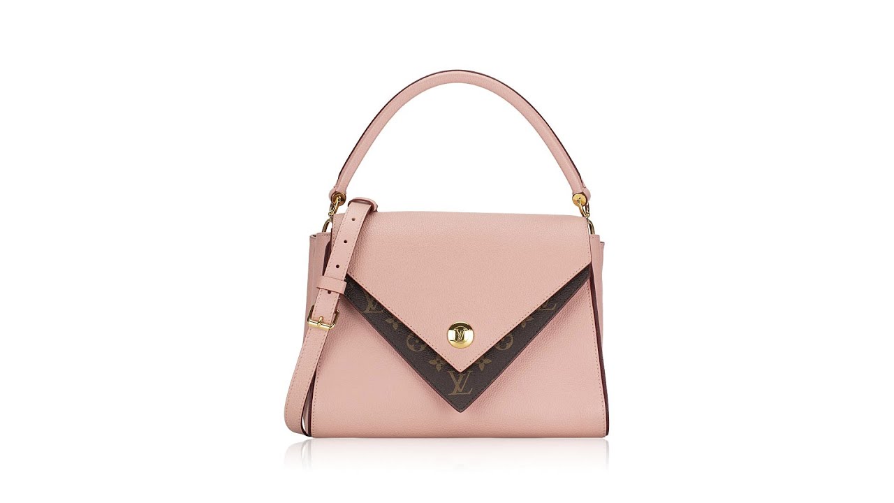 Louis Vuitton Grained Calfskin Monogram Double V Rose Poudre 