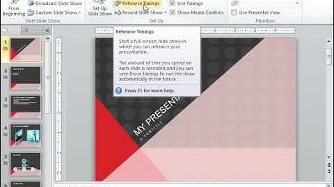 PowerPoint 2010 Tutorial Rehearsing Timings Microsoft Training Lesson 15.4