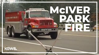 Residents on high alert as the McIver Park fire continues to burn
