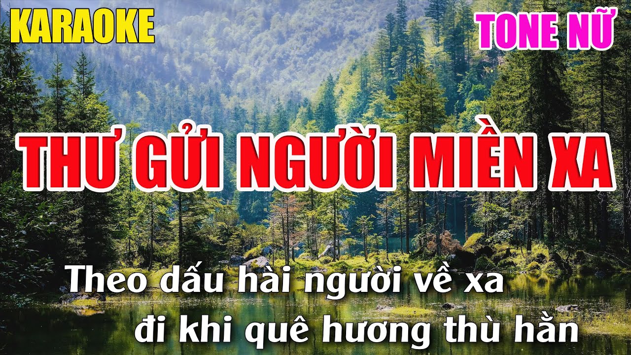Thư Gửi Người Miền Xa Karaoke Tone Nữ - Beat Karaoke Nhạc Sống 2022 - Lâm Organ
