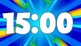 Blue Comic Book Countdown Timer [15:00]