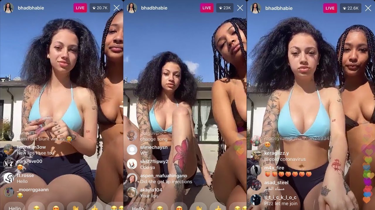 Bhad bhabie ig live