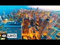  4k drone  chicago travel time lapse downtown skyline navy pier chicago river  harbor  u.