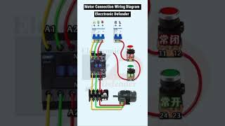 Three Phase Motor Starter with Electronic Motor Protector (Motor Protection Relay) Wiring Diagram##