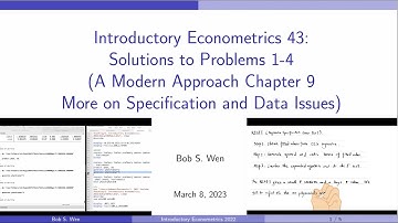 Solutions to Problems 1-4 (A Modern Approach Chapter 9) | Introductory Econometrics 43