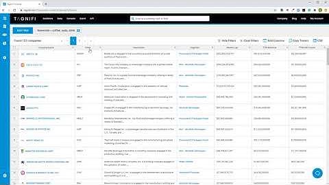 Searching Companies in TagniFi