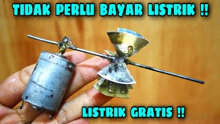 CARA TERMUDAH MEMBUAT PEMBANGKIT LISTRIK SEDERHANA !!