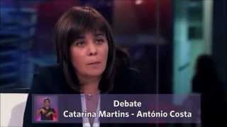 Catarina Martins em debate com António Costa