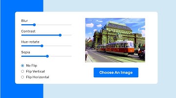 Basic Image Editor With Javascript | CSS Filters | Preview
