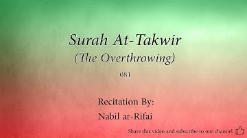 Surah At Takwir The Overthrowing   081   Nabil ar Rifai   Quran Audio