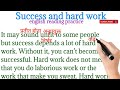 560, Success and hardwork,English reading paragraph Englishreading practice@Englishreadingpractice