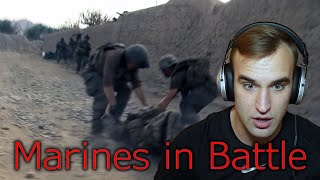 Estonian soldier reacts to Marines in Battle