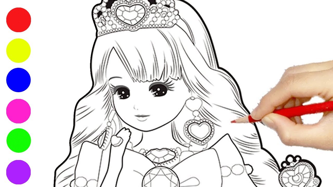 ぬりえ 】リカちゃん、たまごっち、ほっぺちゃんのぬり絵で遊んでみた