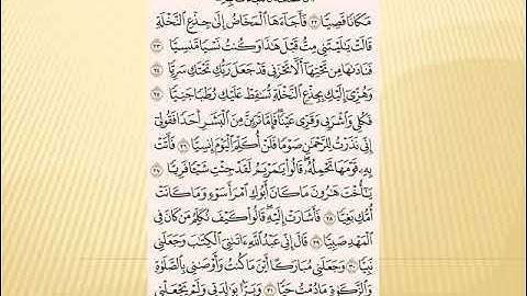 ما تيسر من سورة مريم " فحملته فانتبذت به مكانا قصيا "