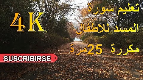 SOURAT AL'MASAD 4K  سورة المسد | لتعليم الأطفال مكررة 25 مرة