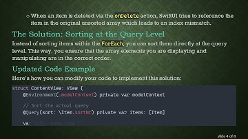 Understanding SwiftData Sorting Order for Query Array Elements