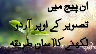 How To Write Urdu on Pictures Using Inpage | Insert Picture and Write Text screenshot 1