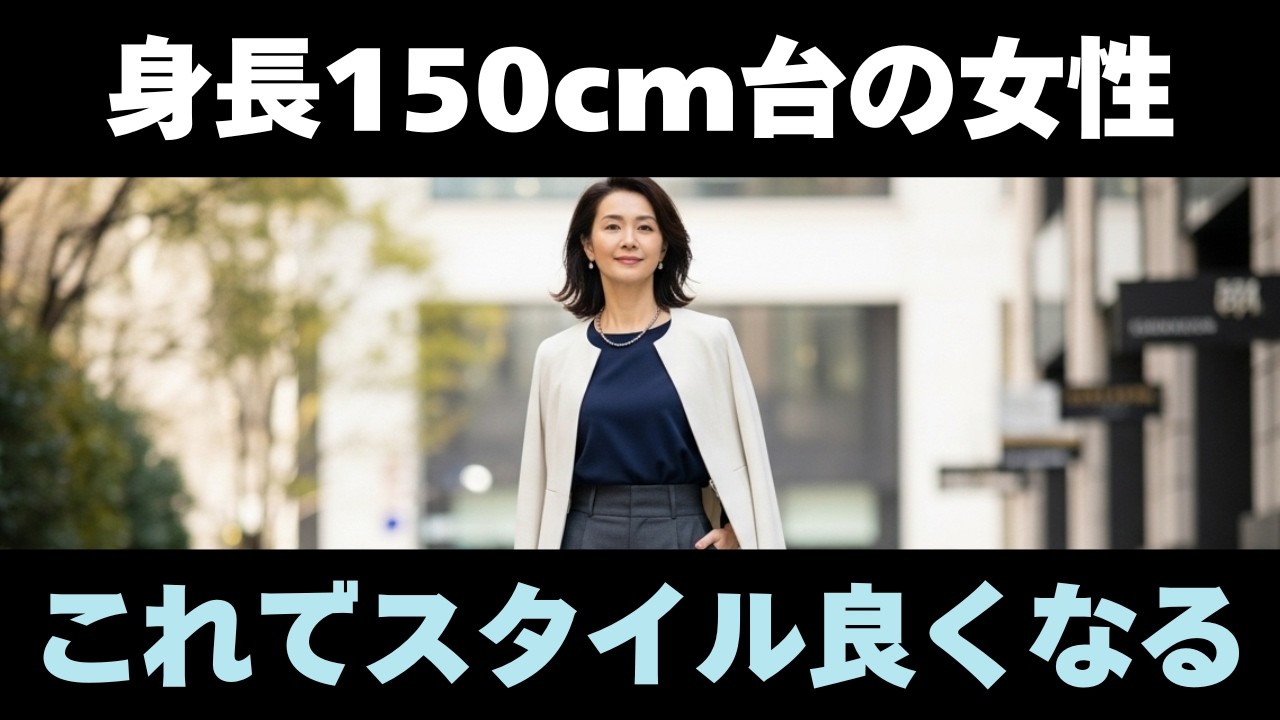 150cm台の低身長女性必見！即スタイルアップする着こなし！シニアファッション