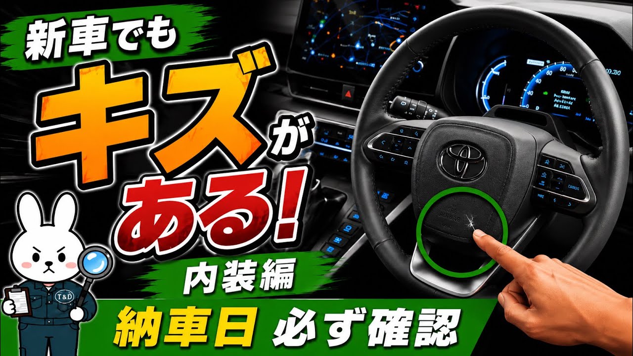 納車日に必ず確認してほしい❗️新車でも取り付けミスや傷がある😅