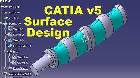 How to create a brake handle using CATIA v5 Generative Surface design