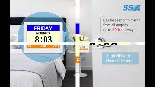 Upgraded 2019- Memory Loss Day Clock/Digital Calendar SSA