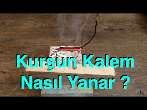 14.video - Kurşun Kaleme Elektrik Verilirse , Deney , Burning Pencil With Electric