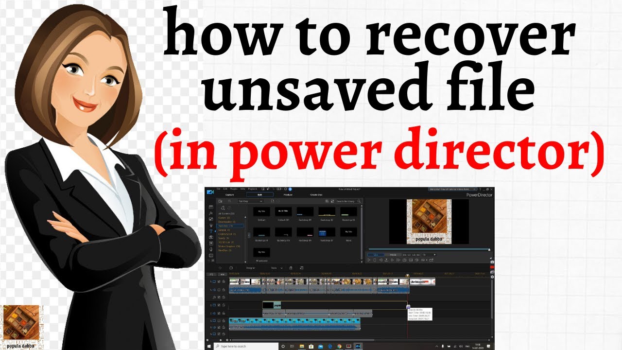 how to recover unsaved file in power director recovery of deleted