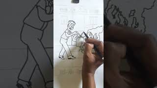 How to draw fire safety 🔥🔥🔥#51th   national safety day #fire safety #fire extinguisher #art #shorts