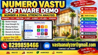 Numero Vastu Software Demo | Vastu Numbers 1 to 9 | Direction, Planet & Remedies