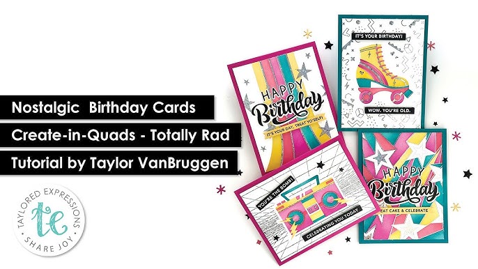 Create-in-Quads - Birthday Layering Stencil