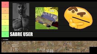 Morrowind Weapon Type Tier List