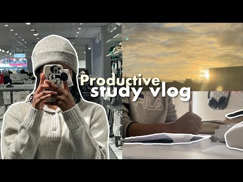 A Productive study vlog 🧸🤍 aesthetic note taking, pretty sunrise, productivity