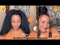 BRAIDED PROTECTIVE HAIRSTYLE | STEP BY STEP | NATURAL HAIR