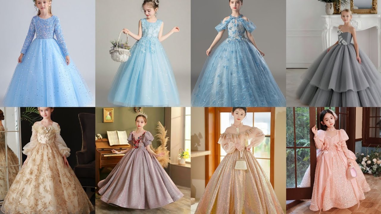 Beautiful girl princess birthday party frock design/wedding baby girl design 2025