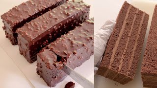 층층이 쌓아 올린 정갈한 초코케이크가 먹고 싶다면 만들어보세요./레이어 초코샌드케이크/ Layer Chocolate Cake