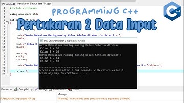 Pemrograman C++ Algoritma Pertukaran 2 Data Input
