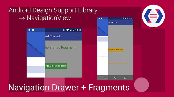 Navigation Drawer + Fragments - NavigationView - Android Design Support Library