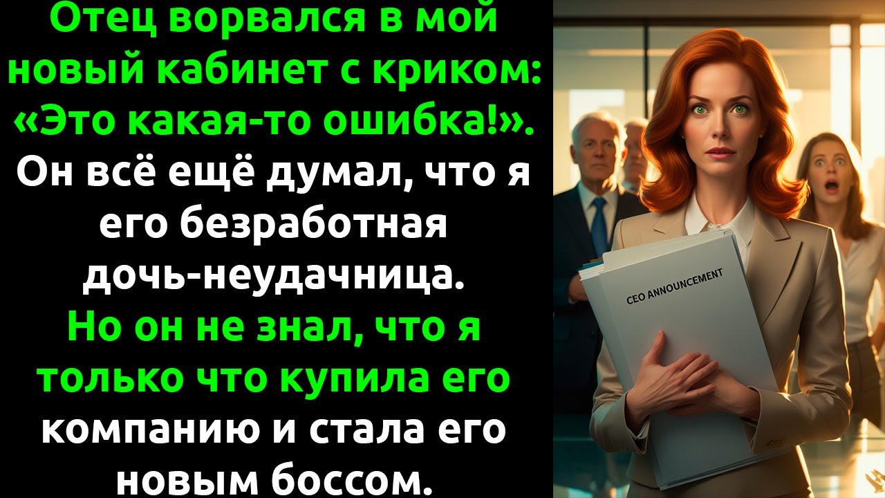 Мой отец назвал меня НЕУДАЧНИЦЕЙ... не зная, что я только что купила его компанию.