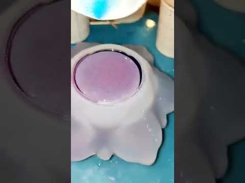 Resin Art Tutorial - Lotus Flower Mold - How To Use Extra Resin - Demolding At The End