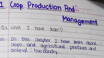 Class 8th Science chapter 1crop production and management Learner