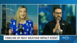 Celebrity Weather Watchers: Timeline of our next Weather Impact Alert Day Profile