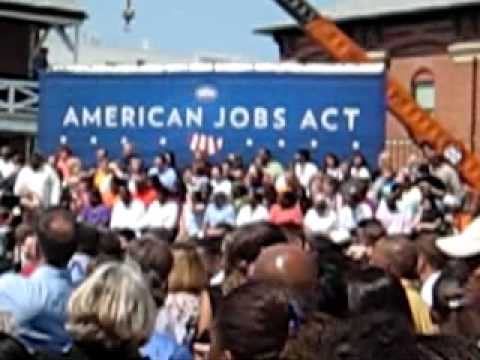 Obama at Fort Hayes Arts and Academic High School