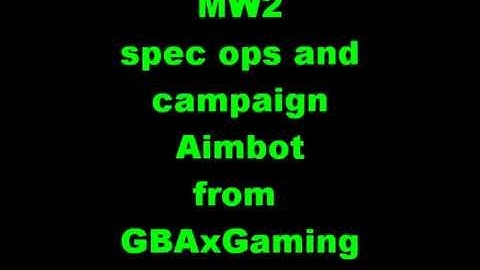 MW2 Aimbot (spec ops and campaign) usb