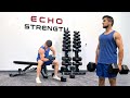 Echo Strength | Hex Dumbbells + Vertical Rack + Adjustable Bench