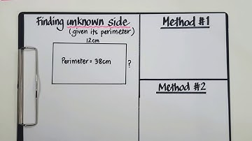 Perimeter- finding unknown side of rectangle given its perimeter