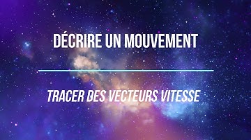 Tracer des vecteurs vitesse à l
