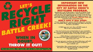 Recycle Right Battle Creek - Tagging Contamination