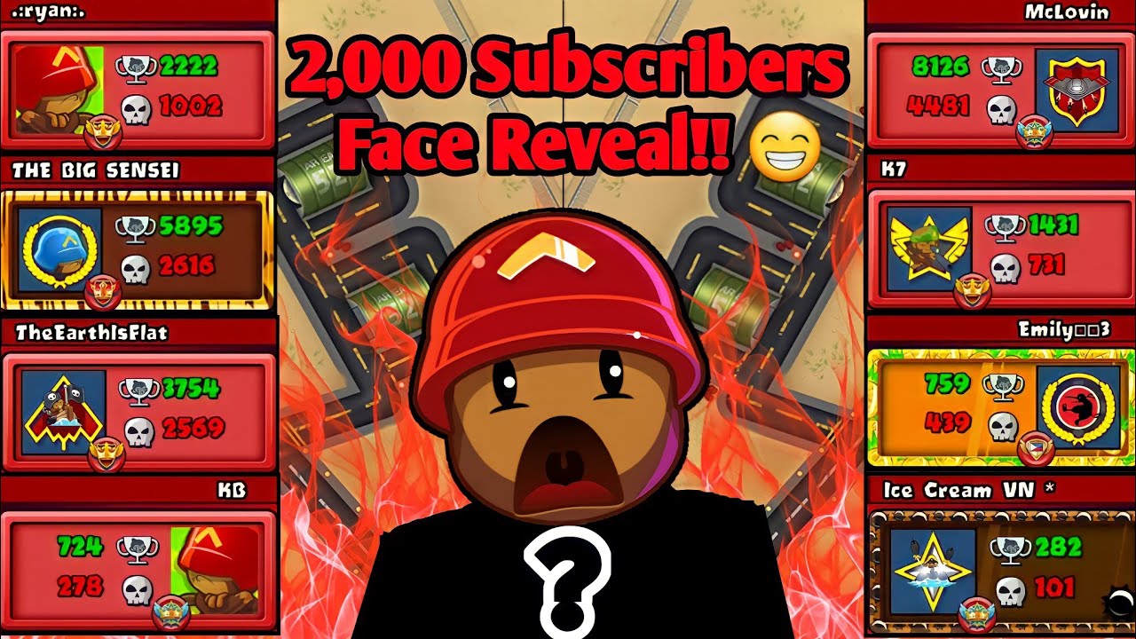 2,000 Subscriber Face Reveal Special! | BFB Colosseum Boost Only Gameplay! (Bloons TD Battles)