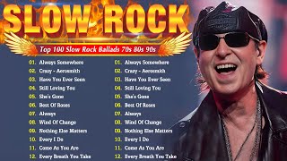 Best Slow Rock Ballads 70s 80s 90s - Aerosmith, Scorpions, Nirvana, Led Zeppelin, Bon Jovi, GNR