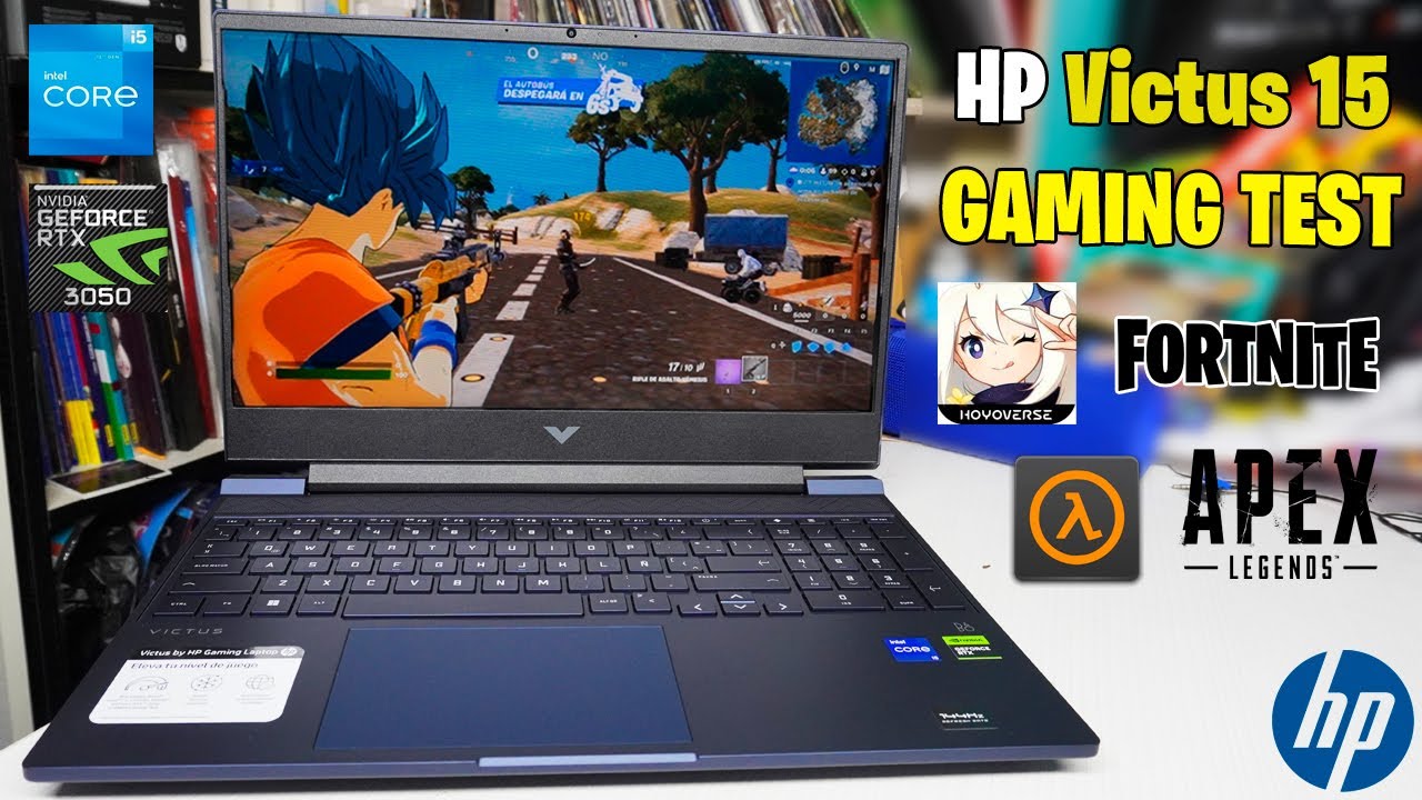 HP Victus 15 2023 Gaming Test Fortnite Genshin Impact APEX Half 